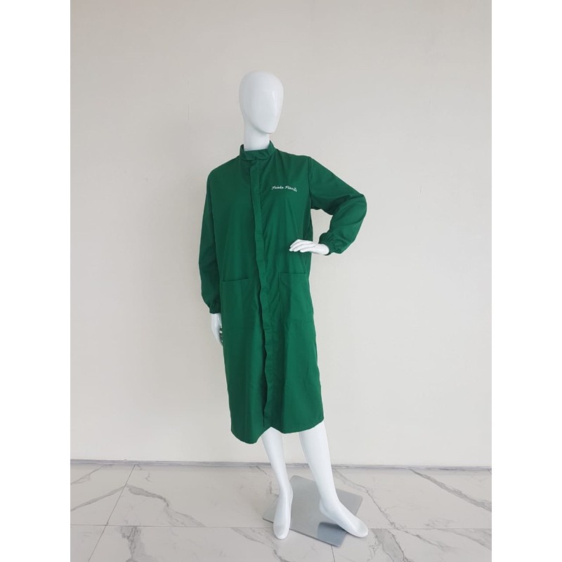 Jas lab Osver drill dengan resleting jaket