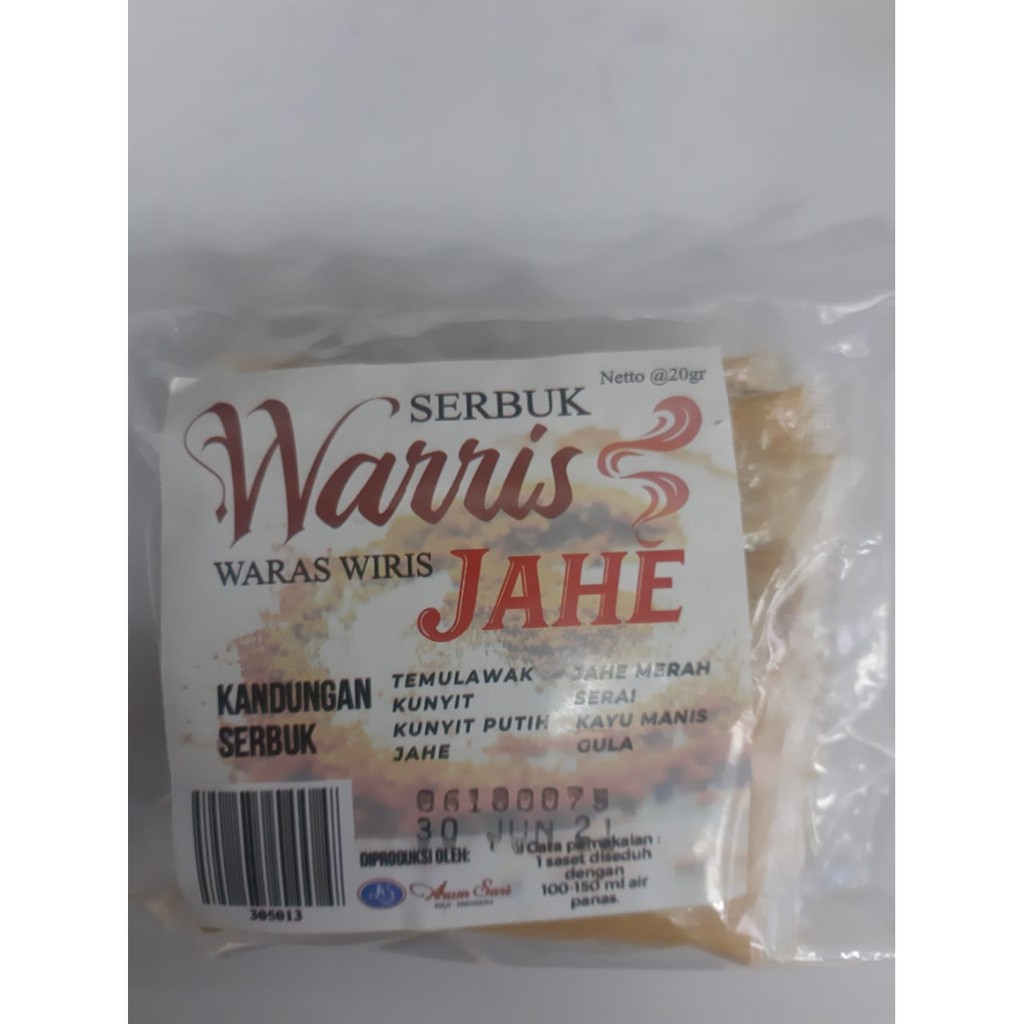 

Serbuk Waris Jahe 1 Pak isi 5