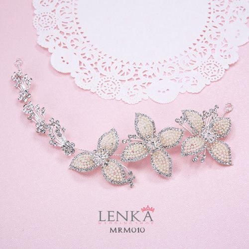 [TOKO TERPERCAYA] TIARA BUNGA AKSESORIS BRIDAL WEDDING PESTA HEADPIECE MRM010