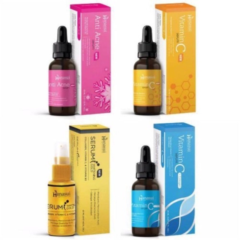 Hanasui Face Serum I Whitening Gold, Vit C, Collagen, Anti Acne I BPOM