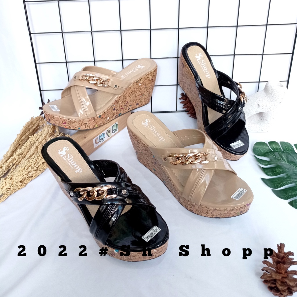 Sandal Wedges Wanita Silang Termurah / Sandal Wedges Wanita Terbaru / Sandal Wanita Original / Sandal Wanita Korea / Sandal Wanita 2022