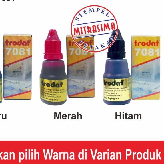 

✽ Trodat 7081 ( Tinta stempel Permium Permanen ) - Biru ✲