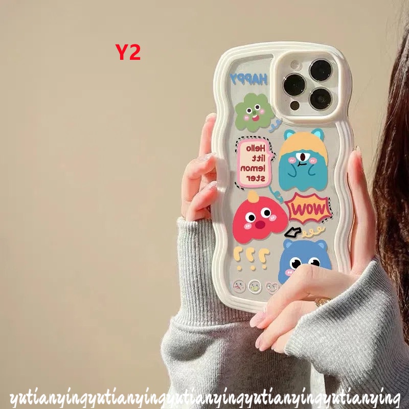 Casing TPU Vivo Y21 2021 Y20 Y33S Y12s Y17 Y12 Y11 Y12i Y15 Y33T Y20 Y20s G Y20A Y21E Y21E Motif Monster Lucu