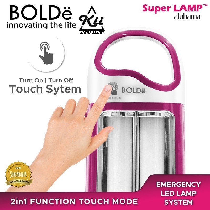 BOLDe Super Lamp Alabama - Lampu LED Emergency 2in1 Bisa Power Bank