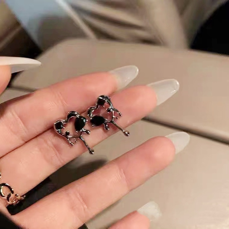 Anting Sterling Silver 925 Bentuk Hati Gaya Korea Untuk Wanita