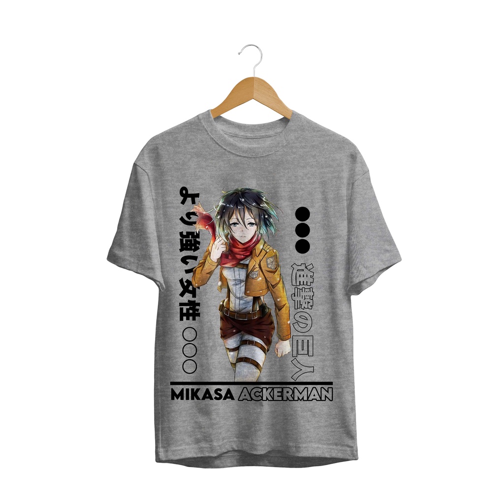 NEW T-SHIRT ANIME SERIES MIKASA STRONGER SCOUTING LEGION SHINGEKY NO KYOJIN MANGA JAPAN