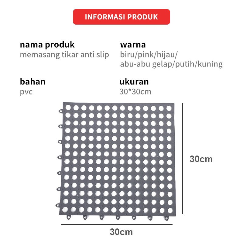 Karpet anti slip mat/karpet kandang kapet20*30 love flower-karpet alas kandang