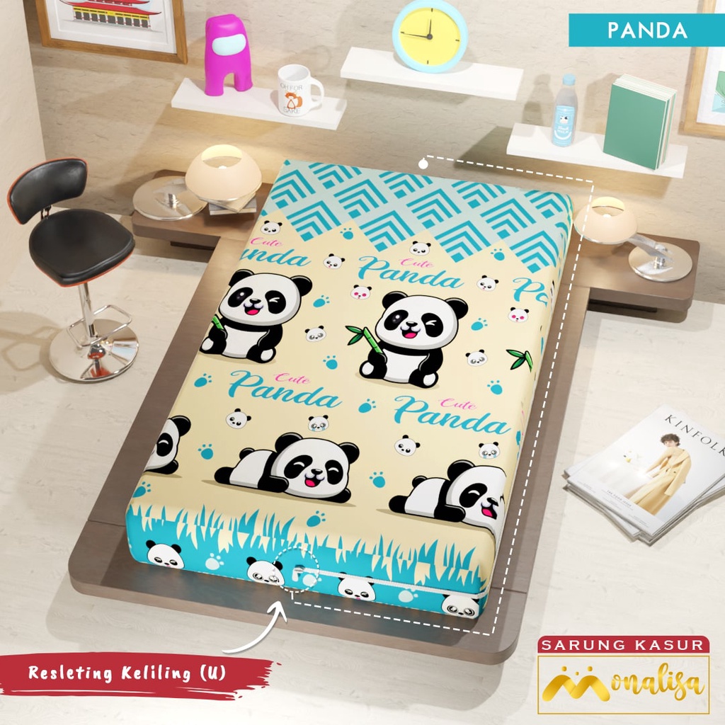 Monalisa Premium Sarung kasur Uk 90/100/120 T 15/20 - Panda