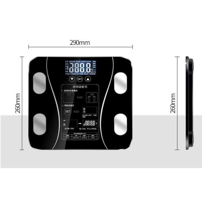 Timbangan Badan Digital Body Fat Monitor Body Fat Analysis 180KG