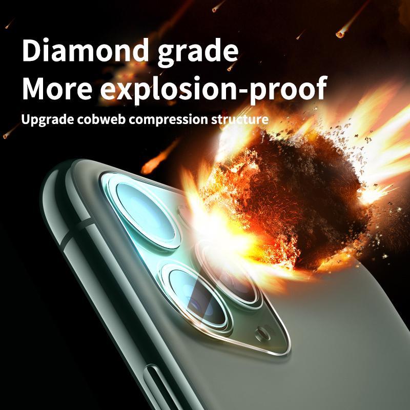 1pcs 99D Full Cover Camera Lens Film For iPhone 12 Pro Max Mini iPhone 11 Pro Max Camera Lens Film Tempered Glass For iPhone 6 7 8 plus x xs xs max xr Protector Film Tempered Glass