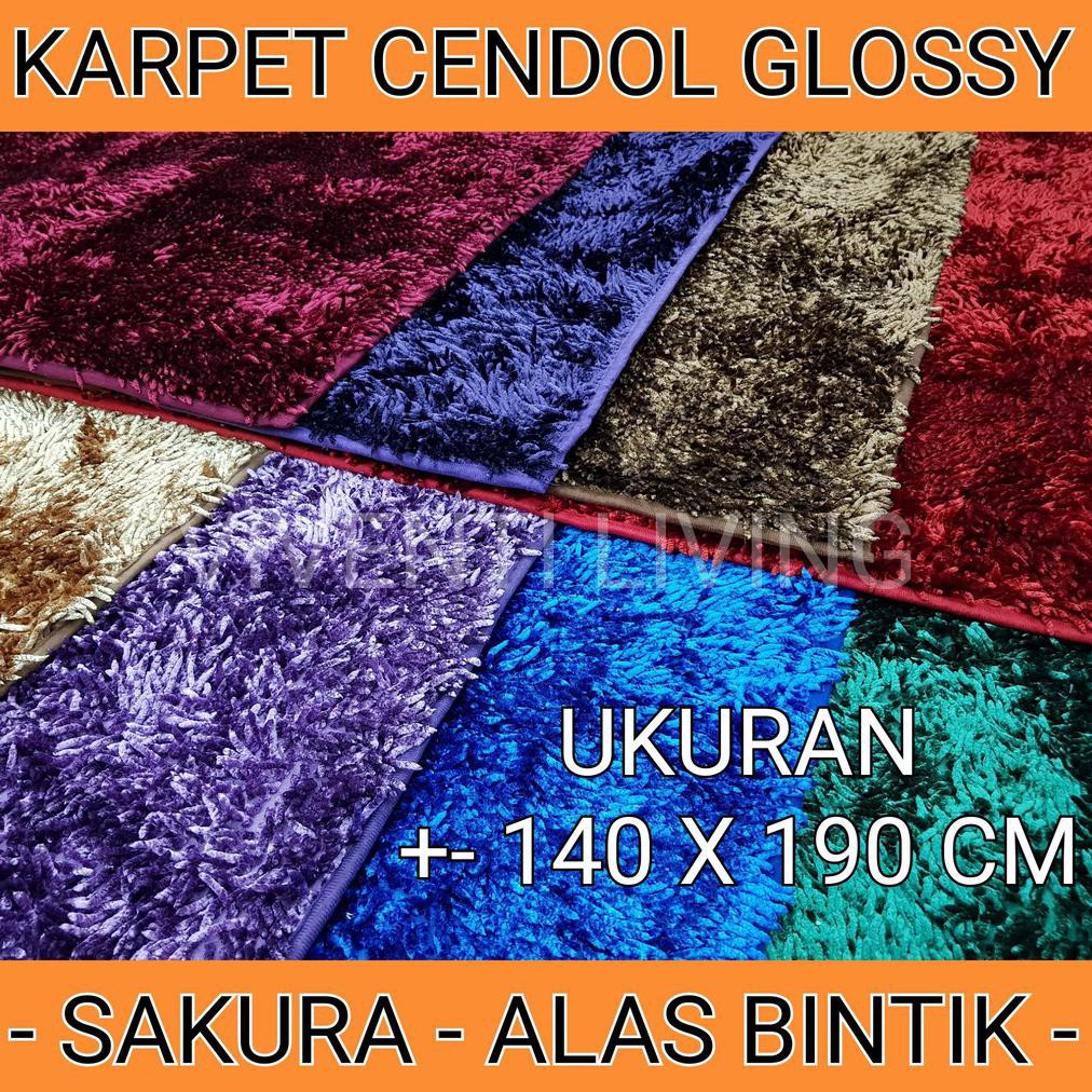 ( BISA COD ) KARPET CENDOL GLOSSY / KILAP - Microfiber, Anti Slip - AMBAL CENDOL KILAT - ALAS BINT