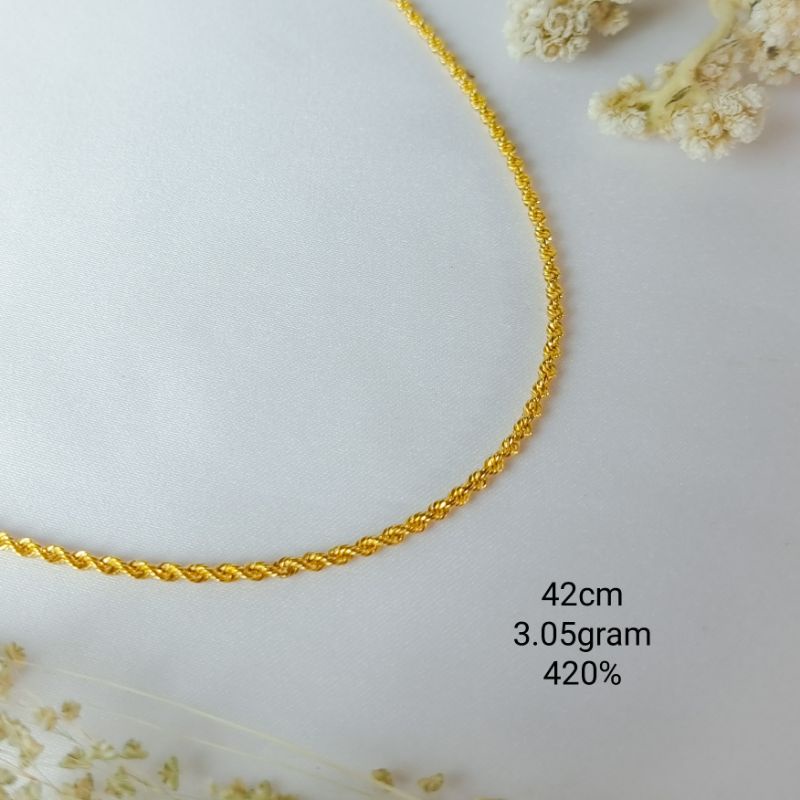 Kalung tambang korea emas 420%/9k