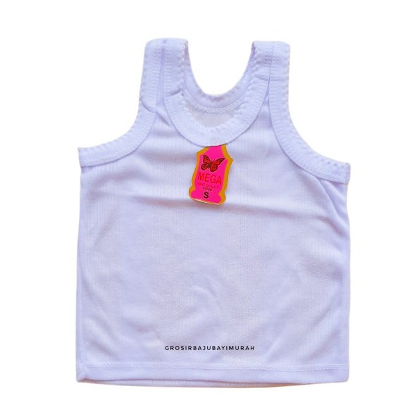 singlet anak uk 3L putih MEGA