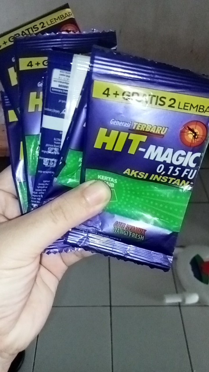 Hit Magic Instan Kertas Obat Anti Nyamuk Bakar Semut Kecoa Serangga Fresh Floral Eceran Grosir