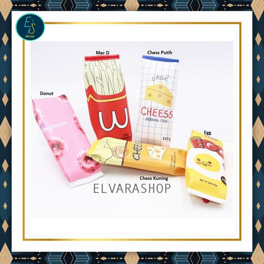 

elvarashop-Tempat Pensil Egg Cheese / Tempat Kosmetik/Pouch/Tempat Pensil Lucu/Tempat pensil Anak