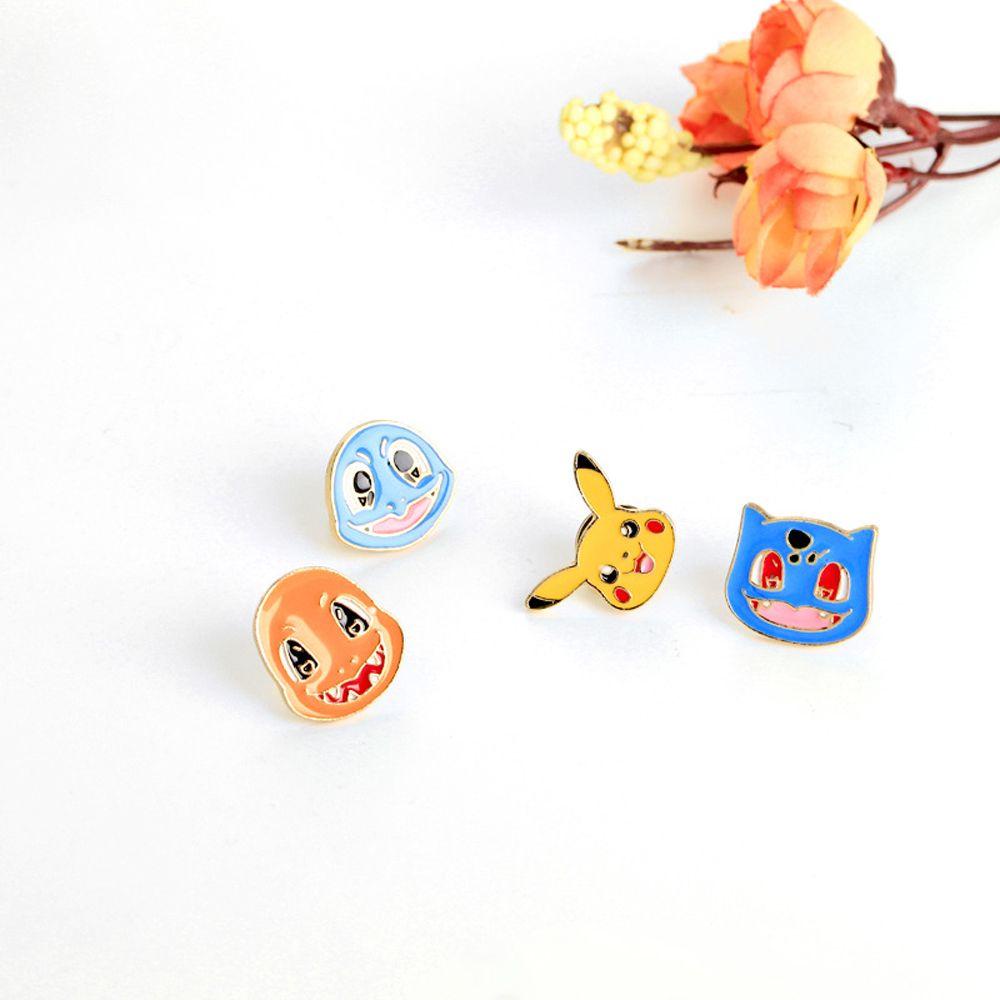 [Elegan] Aksesoris Lencana Pokemon Cosplay Jaket Pin Logam Bros Kartun Dekorasi Lencana Enamel Bros