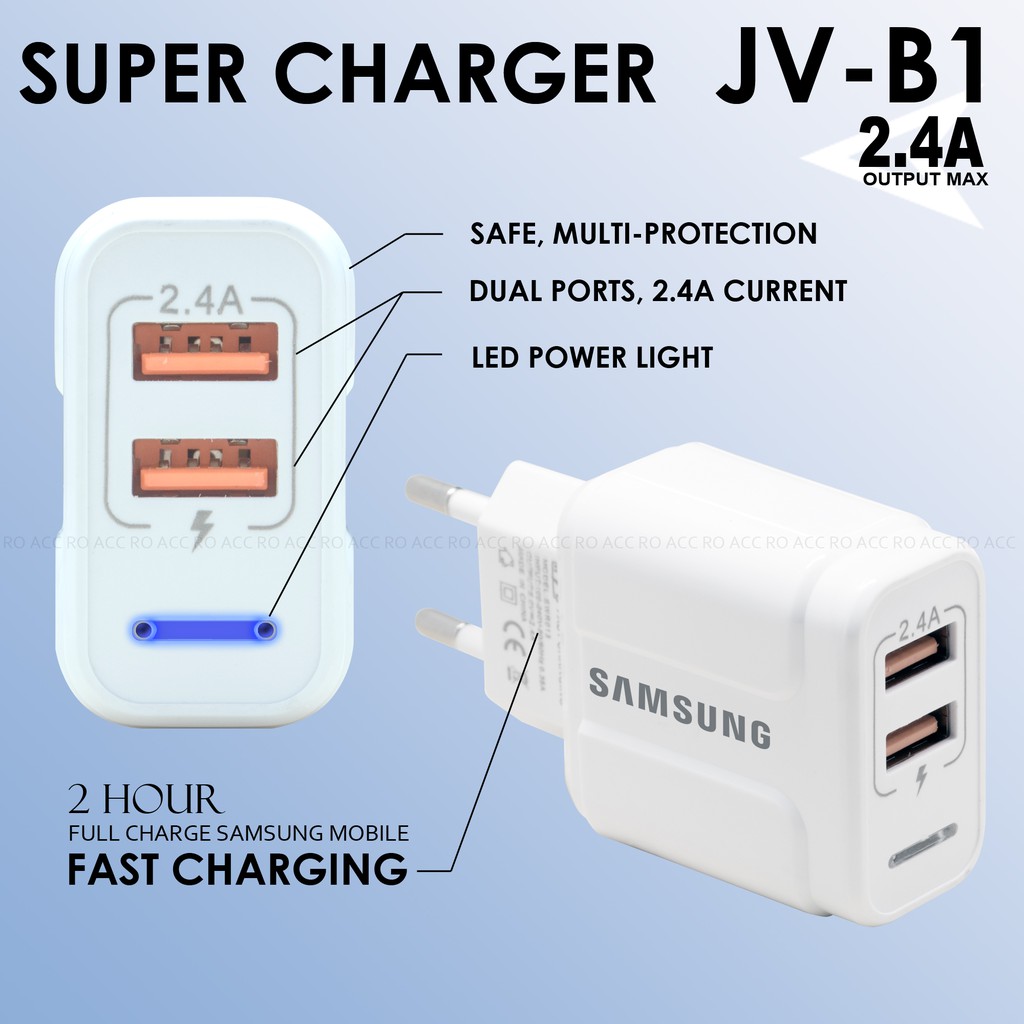 [RO ACC] JV-B1 CHARGER MICRO USB 3.1A QUALCOMM 3.0 NEW 2020