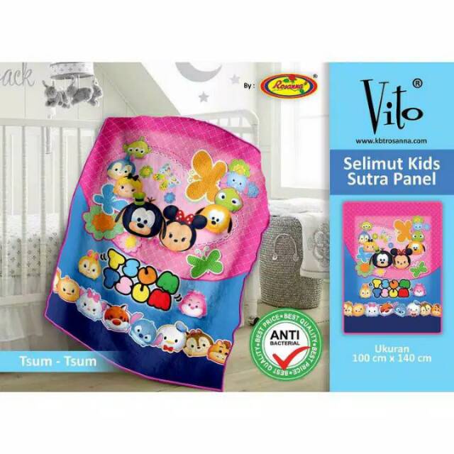 Selimut Kids Vito motif Tsum tsum