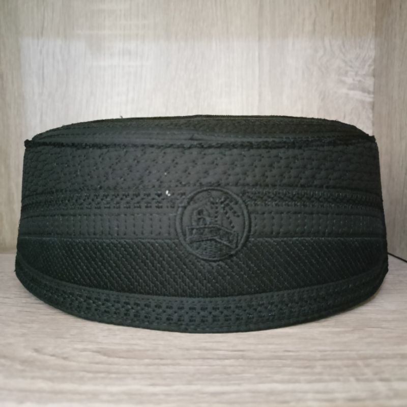 Peci haji logo ka'bah kopiah putih kopyah pria dewasa remaja anak laki laki