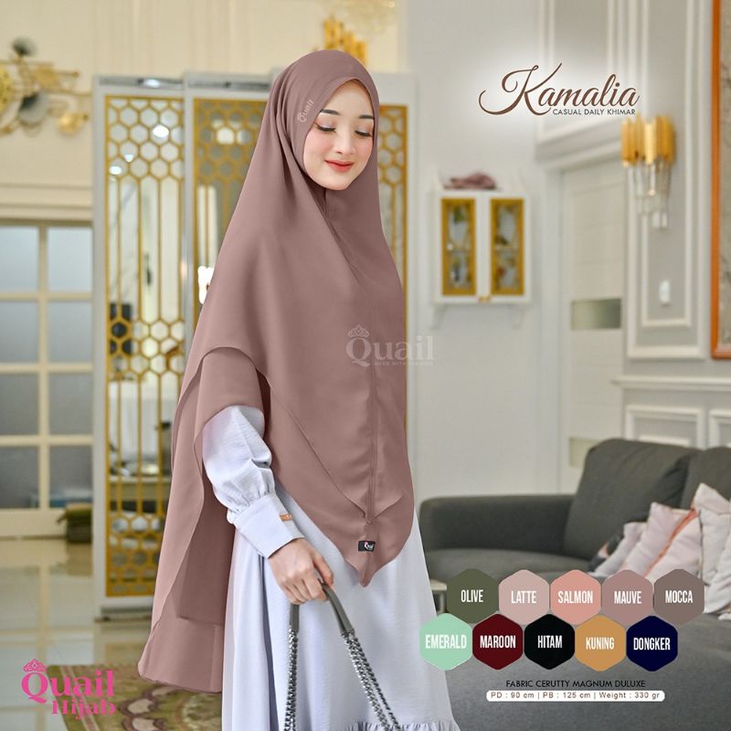 KAMALIA CASUAL DAILY KHIMAR QUAIL ORIGINAL | KHIMAR NON PAD QUAIL | KHIMAR JUMBO QUAIL