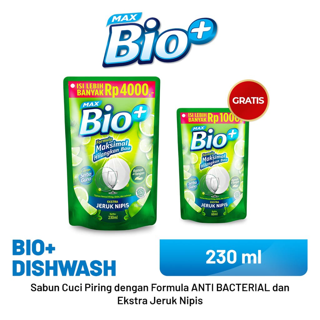 Sabun Cuci Piring Bio Plus 230ml murah dan higienis