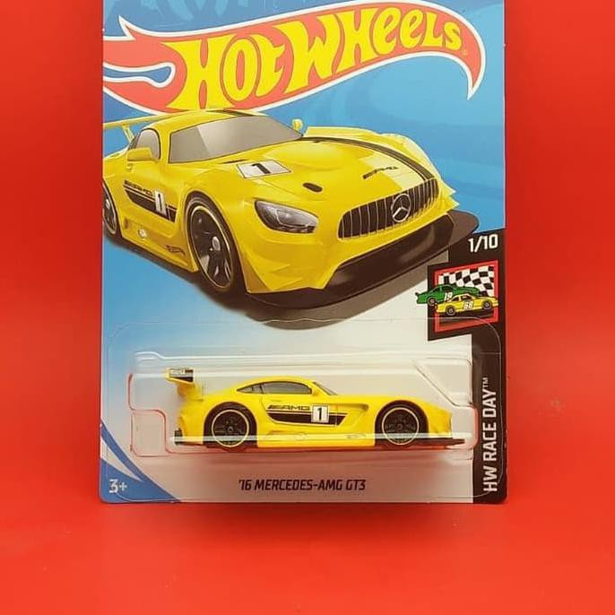 hot wheels 16 mercedes amg gt3 yellow