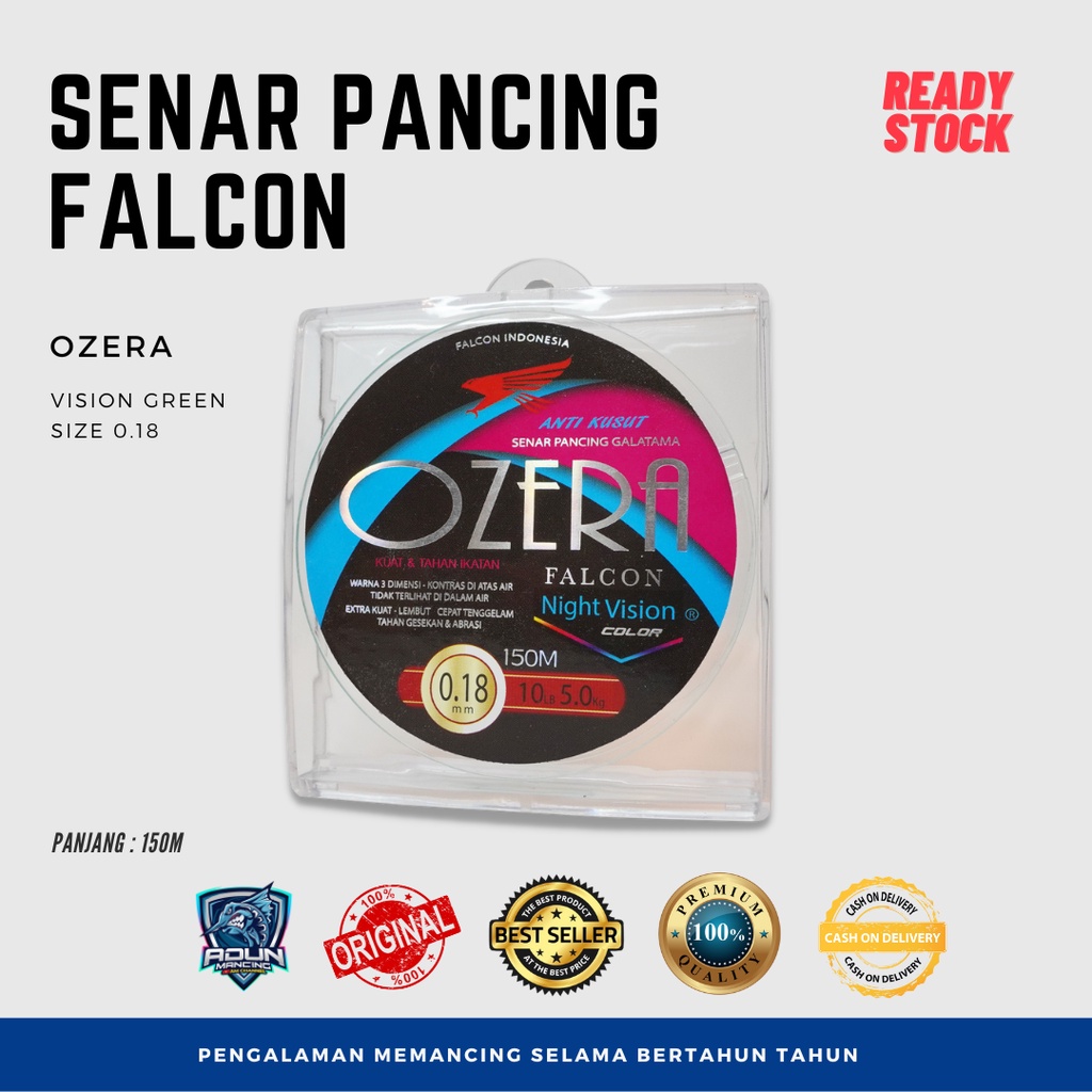 Senar Pancing Nylon Monofilament Falcon Ozera Untuk Mancing Lomba Galapung & Galatama