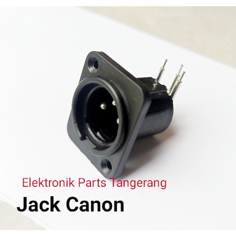 JACK CANON SEGI BODY PVC HITAM JACK SOKET CANON SOKET MIC JACK MIC