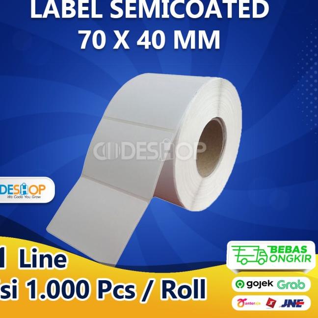 

✫ LABEL BARE 70 X 40 (1 LINE) Kertas Label Semicoated 70x40 ™