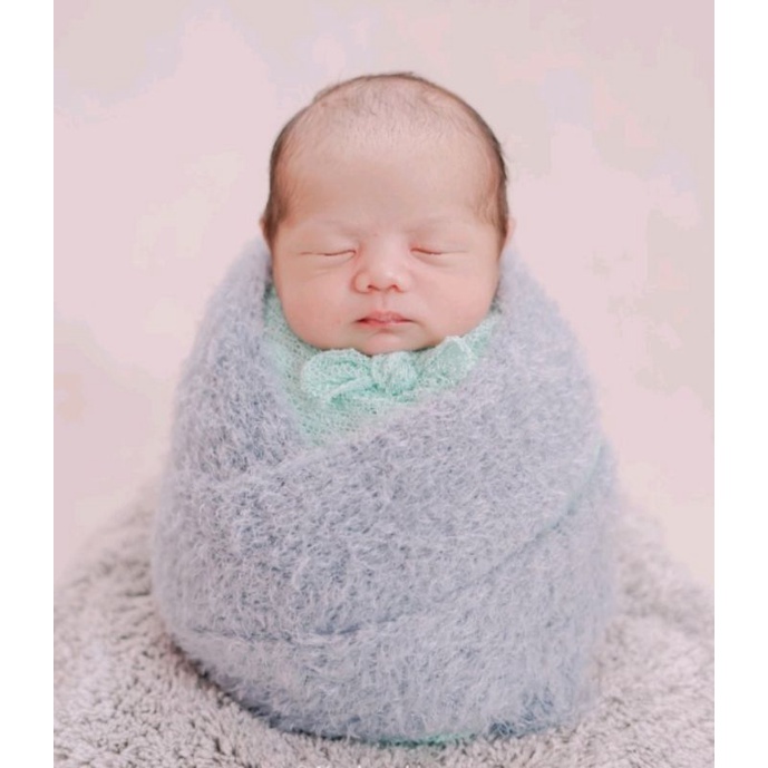 bedong rajut foto newborn selimut bayi model lilit untuk photography | Warna 2 |