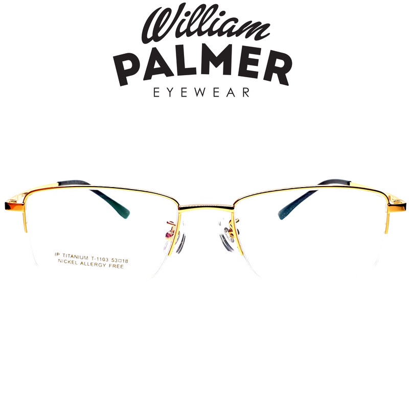 William Palmer Kacamata Pria Wanita Titanium 1103  Gold
