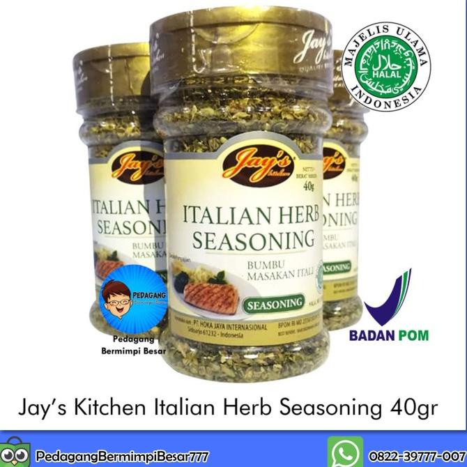 

PROMO Jay's Kitchen Italian Herb Seasoning 40gr | Bumbu Masakan Italia MURAH