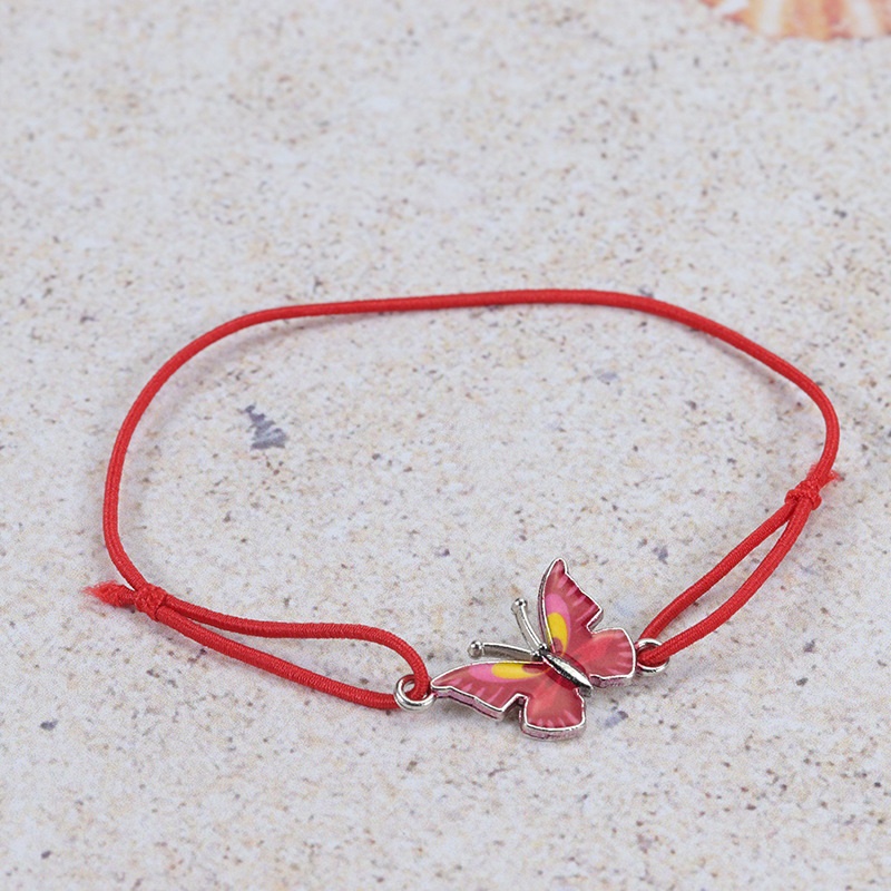 Butterfly Gelang Tali Elastis Adjustable Dengan Liontin Kupu-Kupu Untuk Wanita