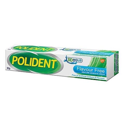 

Polident 3D Hold Flavor Free 60 Gram/ Perekat Gigi Tiruan / Lem Gigi