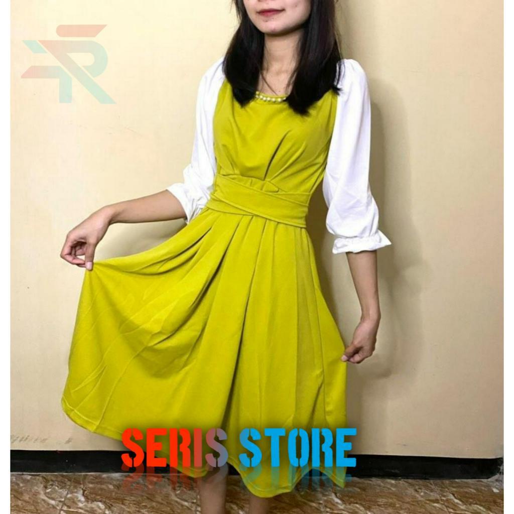 glize dress korea style/ gaya Korea leher persegi jahitan rok panjang/Pakaian korea/baju korea/dress middi korea/ baju wanita termurah/glize dress/dress korea/ korea dress//DRESS KOREA STYLE/ KOREAN DRESS/ DRESS WANITA KEKINIAN KOREA DRESS/BAJU KOREA/