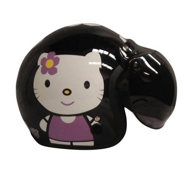 Helm Bogo / Helm Retro / Helm Igloo Kitty Cat Black Purple
