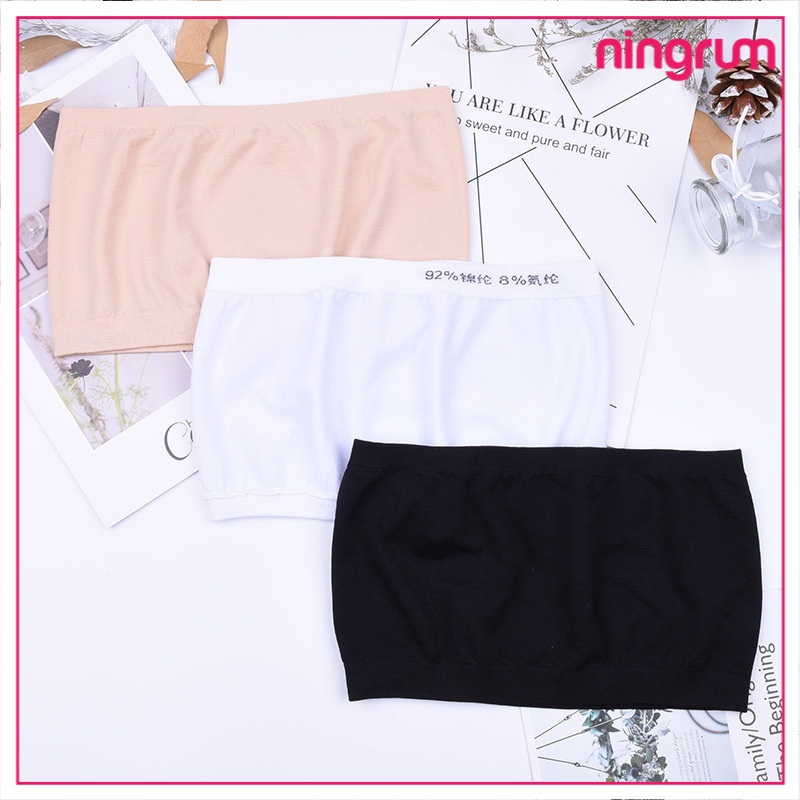 Ningrum Pakaian Dalam Bra Wanita BH Wanita Kemben Seamless Tanpa Tali Anti Slip Import Tanpa Busa - 2012