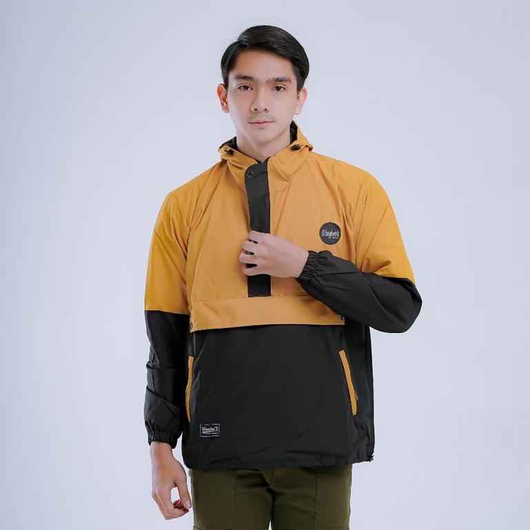 Akn- Jaket Cagoule Pria / Jaket Winbreaker Pria Anti Air Waterproof Parasut Loreng Original Wangkers