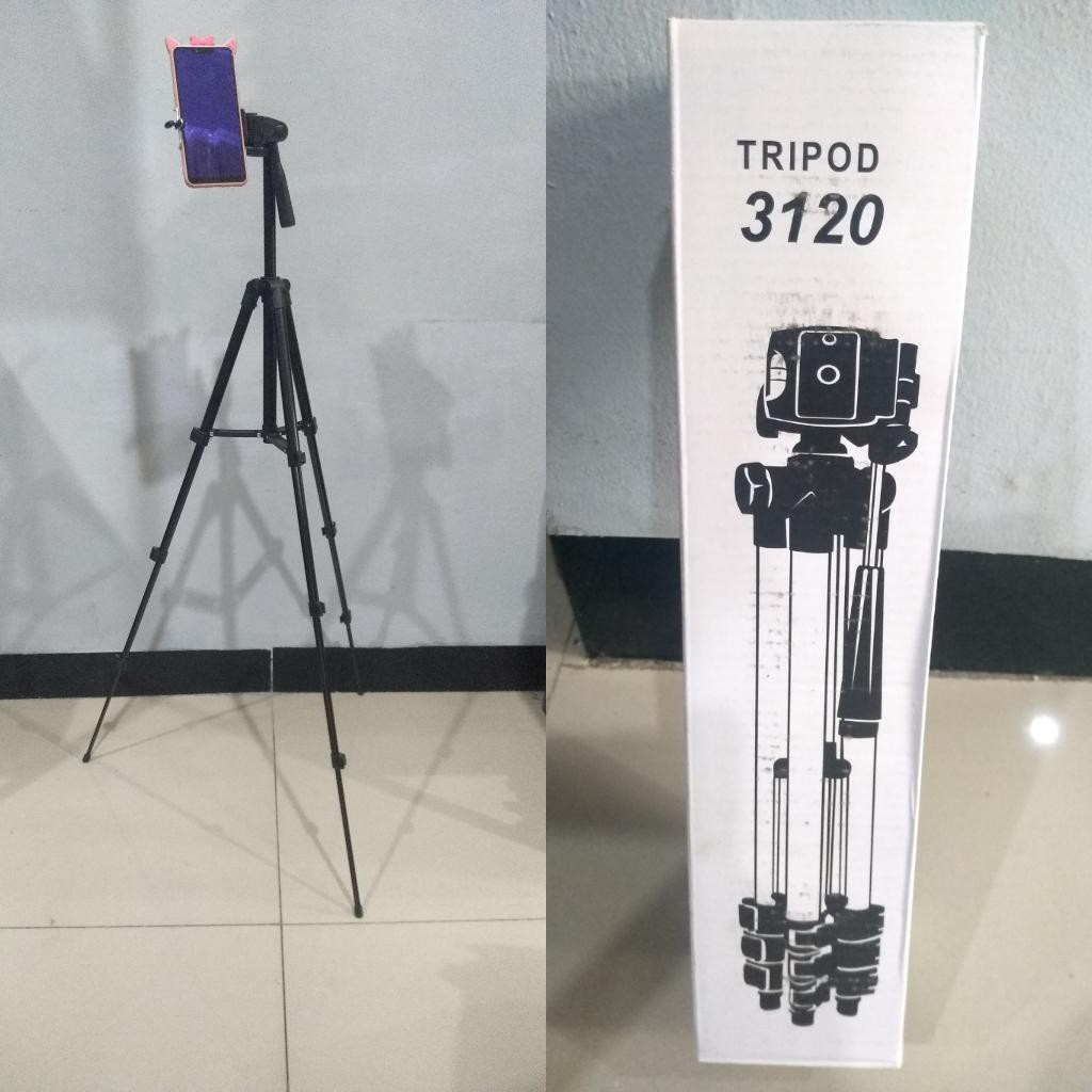 TRIPOD 3120 BLACK SERIES Tripod Weifeng 1M + Holder U for DSLR Kamera Handphone Alumunium 100cm panjang lipat traveling