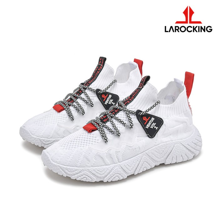 Larocking - Ventus Vol 1 Putih | Sepatu Sneakers Running Gym Shoes - Putih, 43