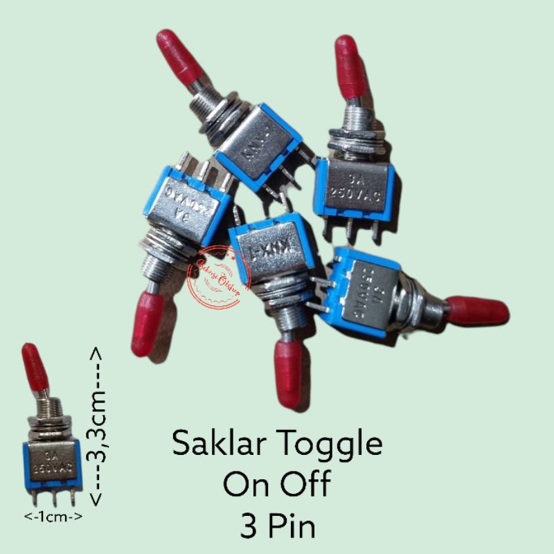 SAKLAR TOGGLE / SWITCH SAKLAR TOGGLE / SAKLAR TOGEL ON OFF MINI 3 PIN