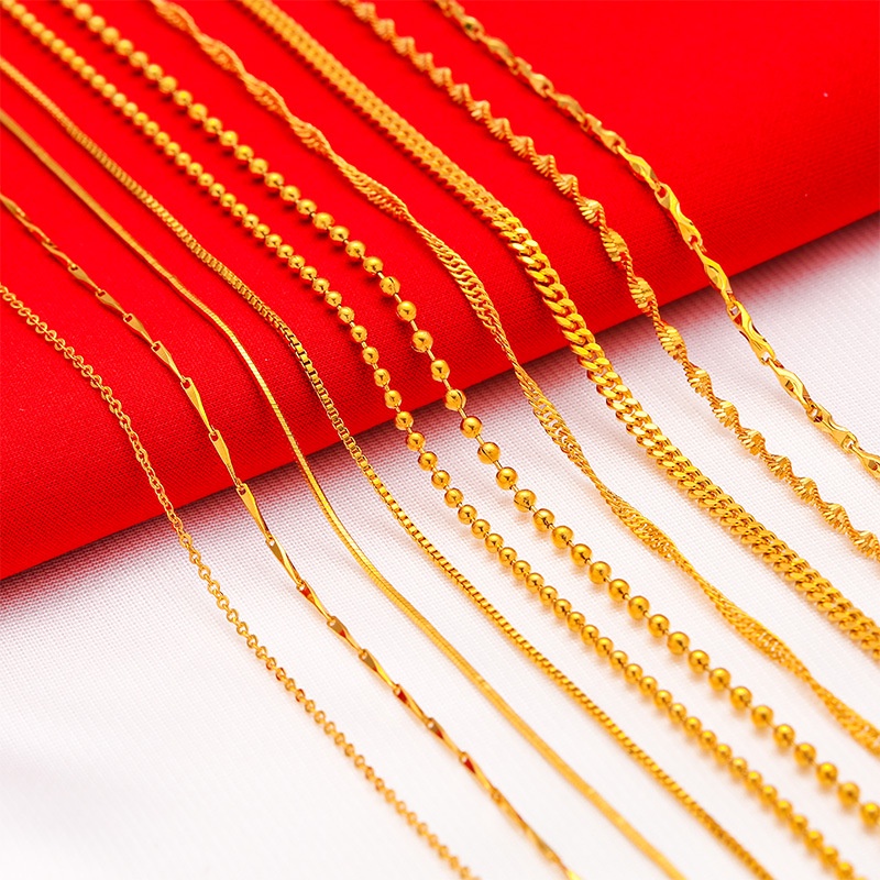Kalung Emas 24K Bentuk O Gaya Vietnam Untuk Wanita