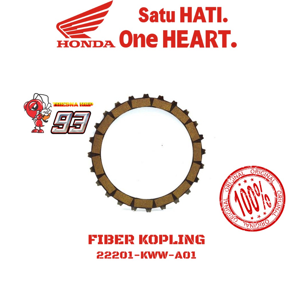 22201-KWW-A01 FIBER KOPLING REVO 110 ORIGINAL | DISK CLUTCH FRICTION 22201KWWA01