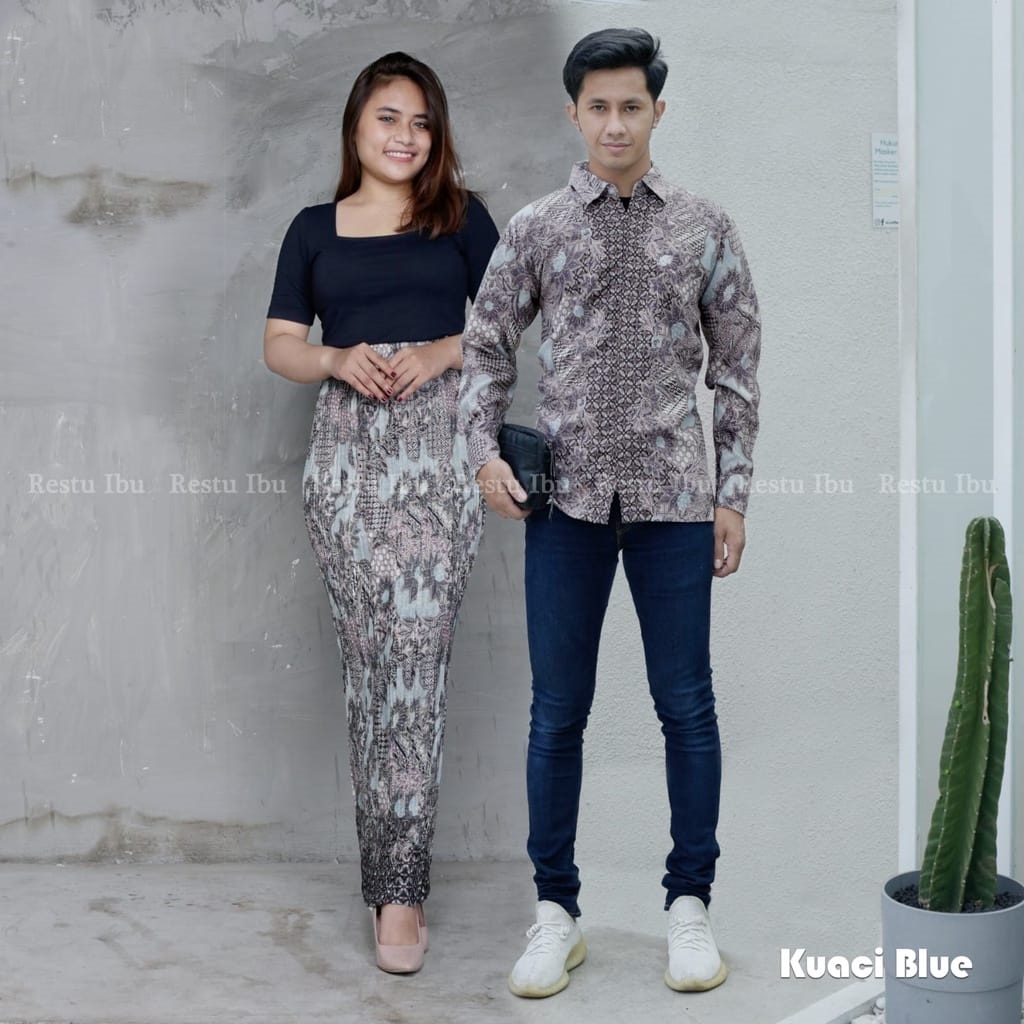 BATIK COUPLE / BAJU BATIK COUPLE / BATIK SET / SETELAN COUPLE ROK PLISKET / ROK PLISKET COUPLE KAMEJA BATIK / ROK PLISKET COUPLE LENGAN PANJANG / ROK BATIK PLISKET COUPLE / ROK PLISKET BATIK DAN KEMEJA / MOTIF MOJANG HITAM