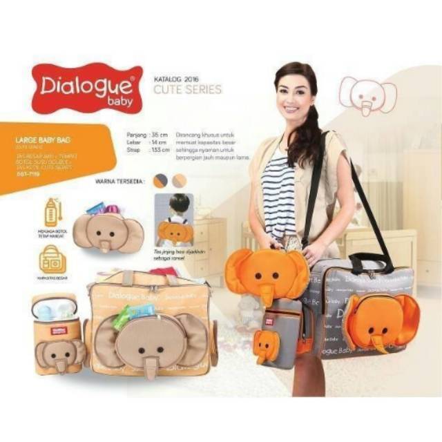 Dialogue Tas Perlengkapan Bayi Besar DGT7119 / Tas Bayi Gajah Besar