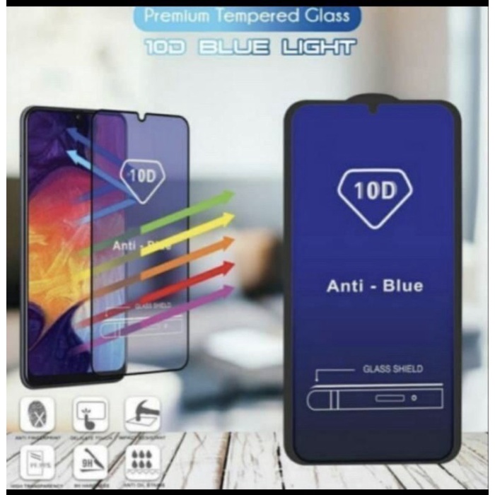 INFINIX HOT 10 HOT 10S Tempered Glass Anti Blue Light 99D Anti Radiasi FULL COVER D2