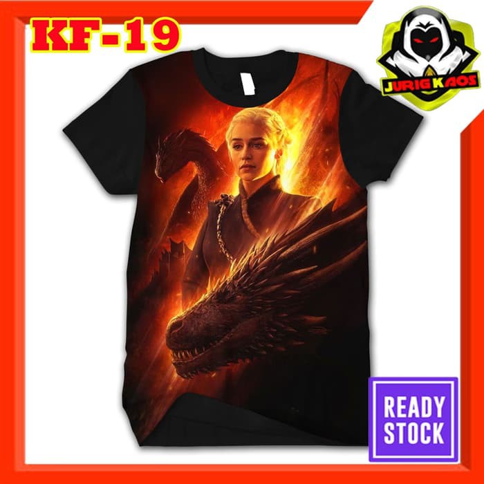 Kaos Mother Of Dragon in Game of Thrones Tshirt karakter Film