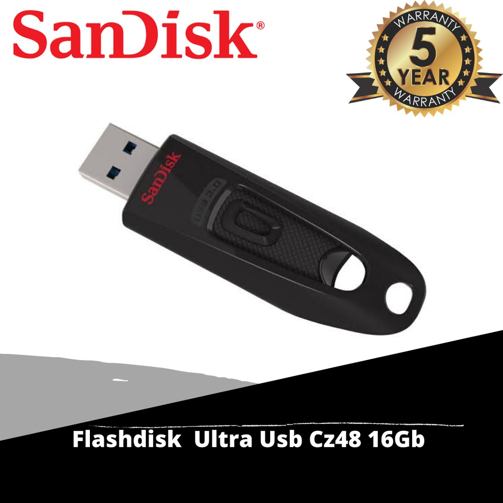 Flashdisk 16gb Sandisk Ultra 16gb USB 3.0 Flash Drive Cz48 - Garansi Resmi