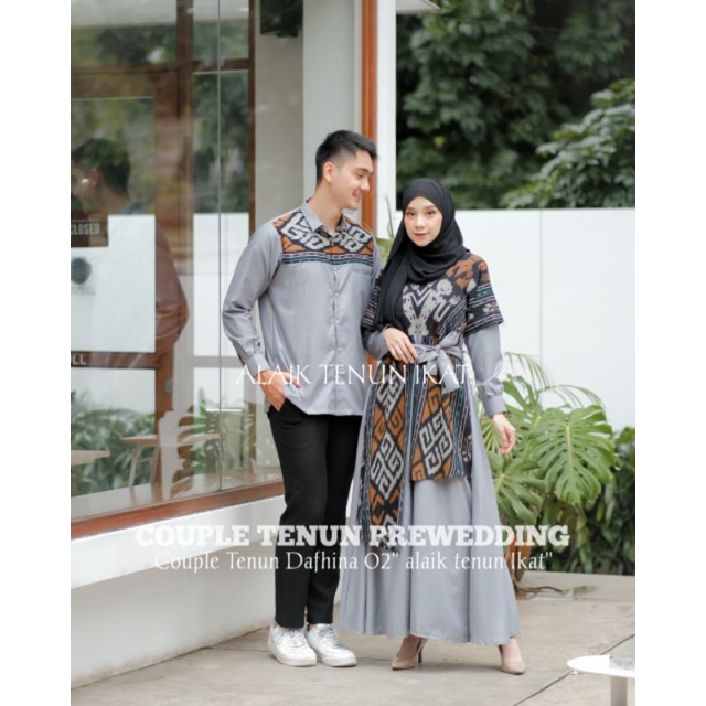 (READY STOCK) COUPLE TENUN DEFHINA 02 KEMEJA DAN GAMIS TENUN JEPARA