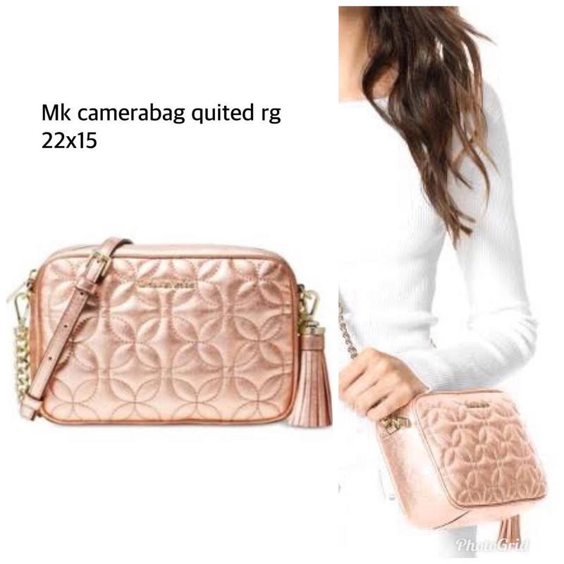 michael kors quilted floral camera bag